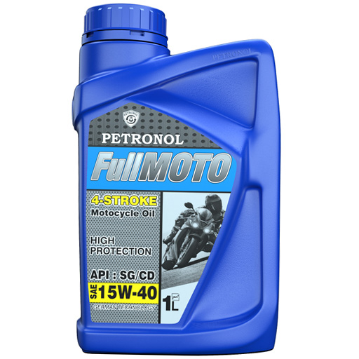 روغن موتورسیکلت پترونول 15w40 sg/cd مدل full moto یک لیتری