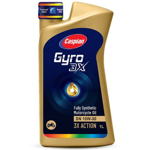 روغن موتور سیکلت کاسپین جیرو 10w30 sn نیمه سنتتیک یک لیتری