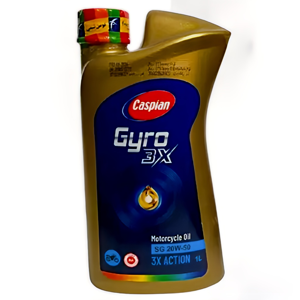روغن موتور سیکلت کاسپین جیرو 20w50 sg یک لیتری