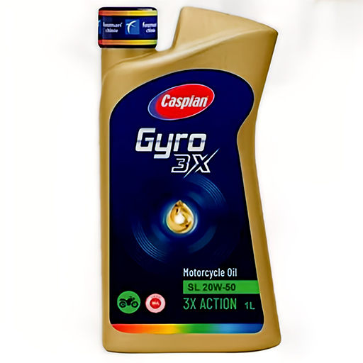 روغن موتور سیکلت کاسپین جیرو 20w50 sl نیمه‌سنتتیک یک لیتری