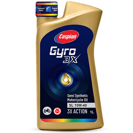 روغن موتور سیکلت کاسپین جیرو 10w40 sl یک لیتری
