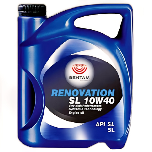 روغن موتور بهتام روانکار 10w40 sl/cf مدل Renovation تمام سنتتیک پنج لیتری