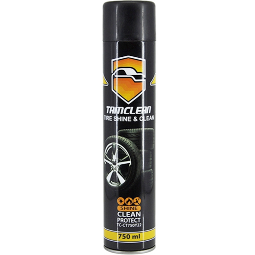 اسپری فوم براق کننده لاستیک تام کلین مدل TC-CT750Y22 حجم 750 میلی لیتری
