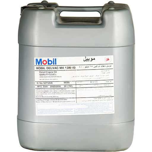روغن موتور موبیل سوپر توربو دیزل 15W40 مدل DELVAK MX حجم بیست لیتر