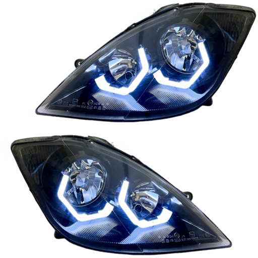 چراغ جلو تیبا طرح BMW سه بعدی (چپ و راست) سفید
