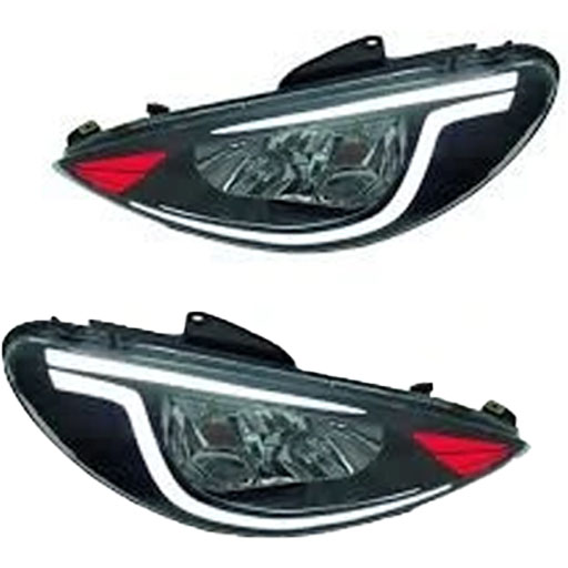 چراغ جلو اسپرت پژو 206 کروز مدل SUBARU سفید دوعددی