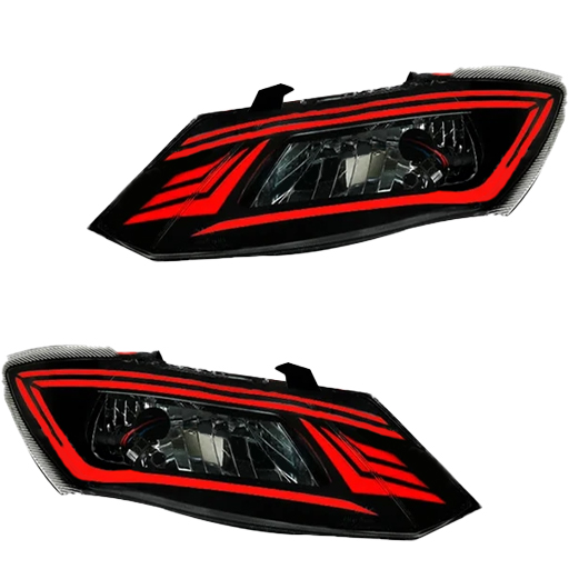 چراغ جلو اسپرت ساینا مدرن مدل DODGE قرمز بدون موتور دو عددی