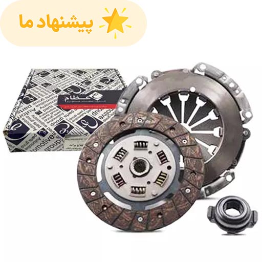 دیسک و صفحه پژو 206 تیپ 5 عظام با بلبرینگ کد 3184112