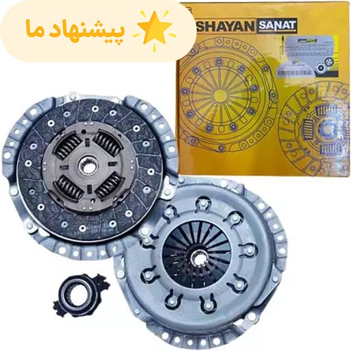 دیسک و صفحه پژو 405 XU7 شایان صنعت امگا پری دمپر با بلبرینگ 4 فنر