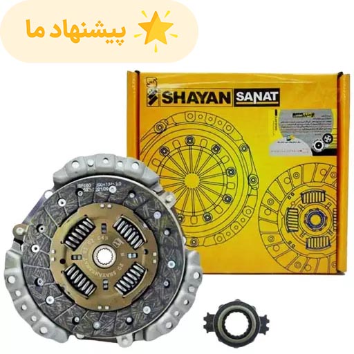 دیسک و صفحه تیبا راد کلاچ بهینه 215+200 میلیمتری با بلبرینگ و لنت پلاستکس  4 فنر دوبل