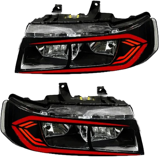 چراغ جلو اسپرت سمند LX مدرن مدل Dodge بدون موتور دو عددی