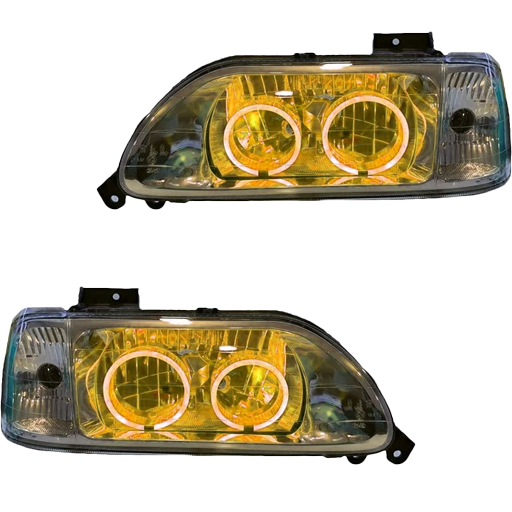 چراغ جلو اسپرت پراید 131 مدرن مدل Bmw-3D انبه ای داخل فابریک بدون موتور دو عددی