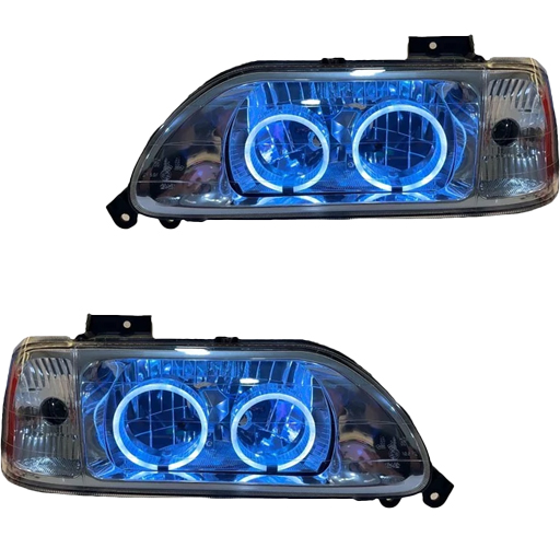 چراغ جلو اسپرت پراید 131 مدرن مدل Bmw-3D آبی یخی داخل فابریک بدون موتور دو عددی
