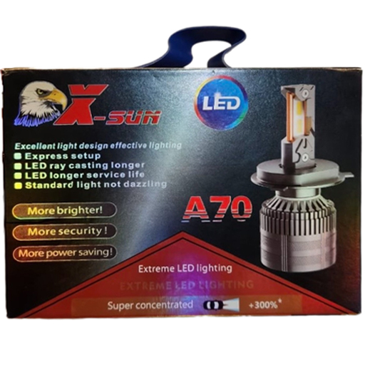 لامپ هدلایت ایکس سان مدل A70 پایه H1 دو عددی لامپ هدلایت ایکس سان مدل A70 پایه H1 دو عددی
