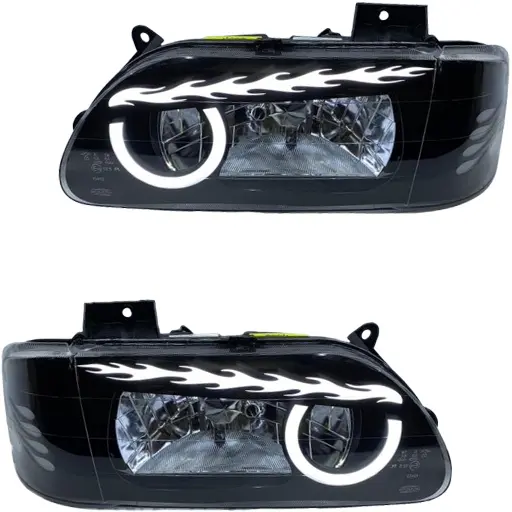 چراغ جلو اسپرت پراید 131 مدرن مدل Angry سفید بدون موتور دو عددی