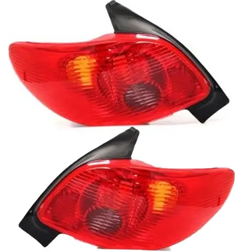 چراغ خطر عقب پژو 206 هاچ بک مدرن بدون کیت الکتریکی و فوم (چپ و راست)