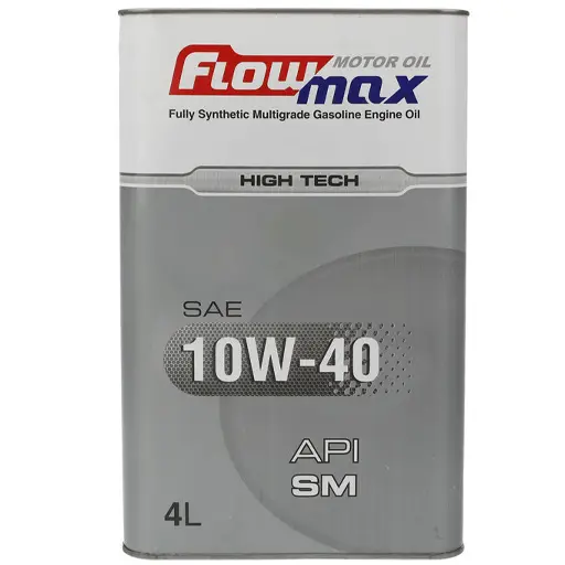 روغن موتور 10W40 API SM فلومکس نفت پارس مدل High Tech حجم چهار لیتری فلری