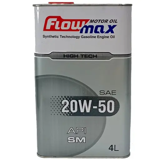 روغن موتور 20W50 API SM فلومکس نفت پارس مدل High Tech حجم چهار لیتری فلری