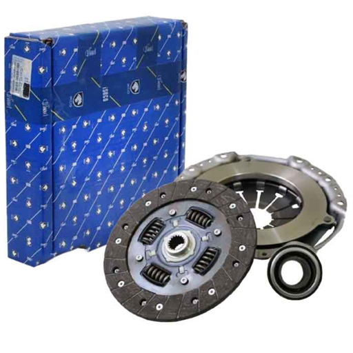دیسک و صفحه کلاچ پژو 405 XU7 ایساکو با بلبرینگ پری دمپر چهار فنر طرح LUK گیربکس BE کد 0670303498
