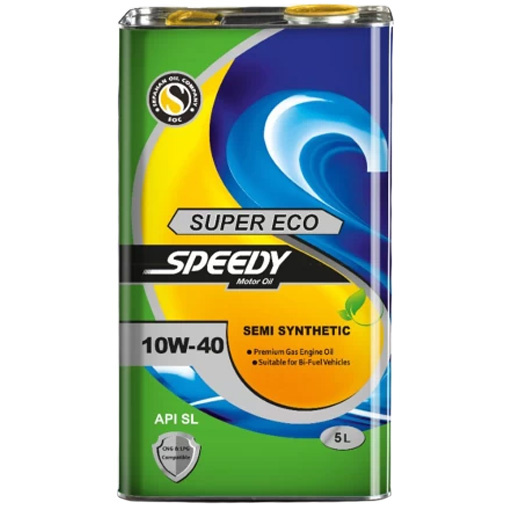 روغن موتور اسپیدی سوپر اکو 10W40 SL نیمه سینتتیک پنج لیتری