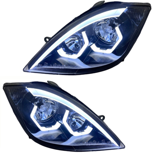 چراغ جلو اسپرت تیبا طرح BMW ابروسه بعدی (چپ و راست) سفید