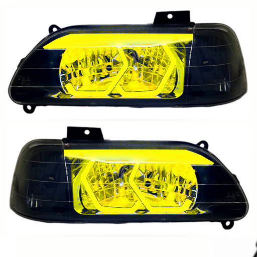چراغ جلو اسپرت پراید طرح BMW ابروسه بعدی (چپ و راست) طلایی
