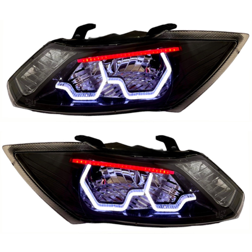 چراغ جلو اسپرت ساینا طرح BMW ابروسه بعدی (چپ و راست) سفید