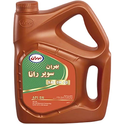 روغن موتور بهران 0w20 sn مدل سوپر رانا تمام سینتتیک حجم چهار لیتر
