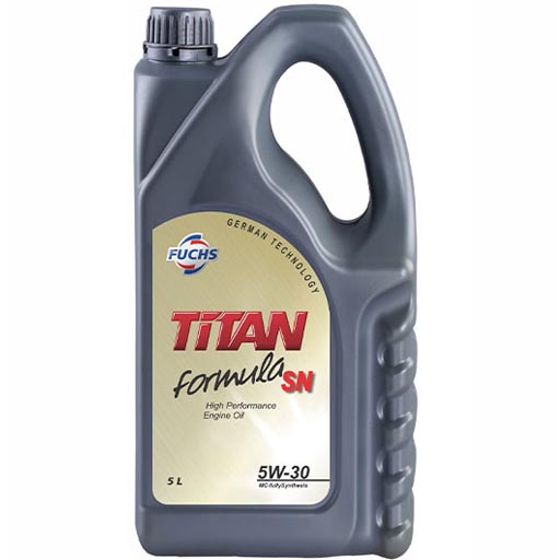 روغن موتور فوکس 5w30 sn مدل titan تمام سینتتیک حجم پنج لیتر