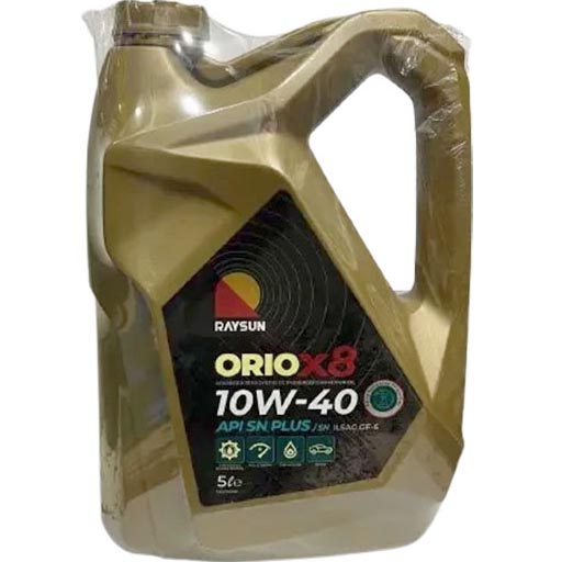 روغن موتور ریسان 10w40 sn+ مدل oriox8 تمام سینتتیک حجم پنج لیتر