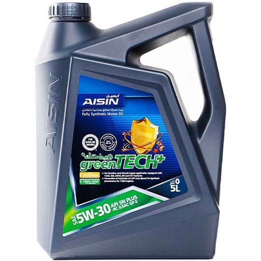 روغن موتور آیسین 5w30 sp مدل green tech+ تمام سینتتیک حجم چهار لیتر