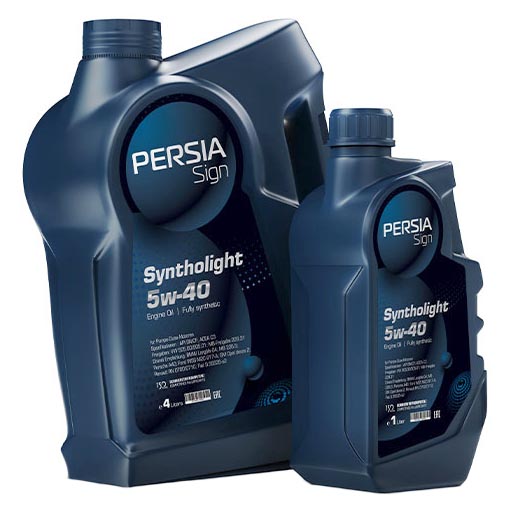 روغن موتور پرشیا ساین 5w40 sn مدل syntholight تمام سینتتیک وارداتی حجم چهار لیتر