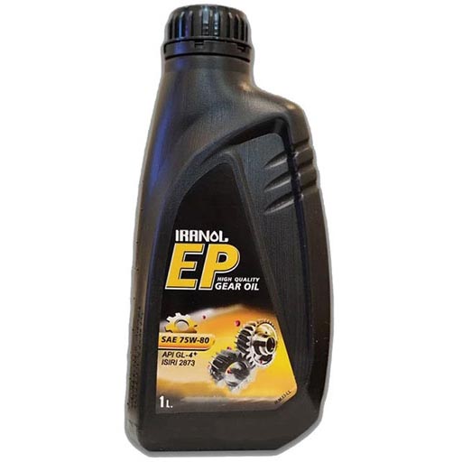 روغن گیربکس دستی ایرانول 75w80 gl4 مدل ep تمام سینتتیک حجم یک لیتر