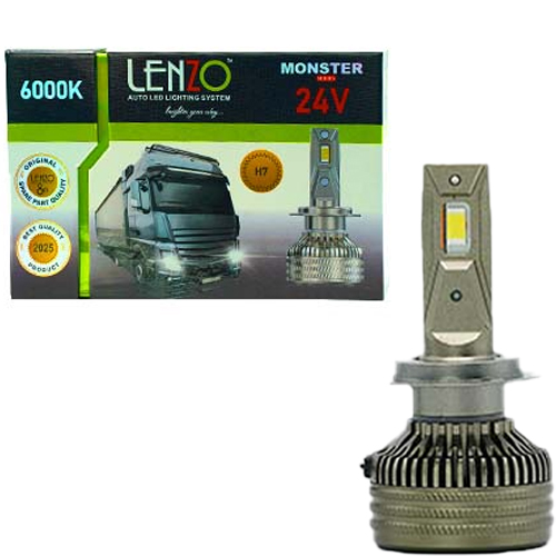 لامپ هدلایت لنزو zx-monster 24v پایه h7 دو عددی
