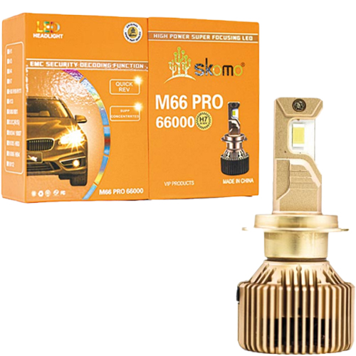 لامپ هدلایت لنزو m66 pro پایه h7 دو عددی