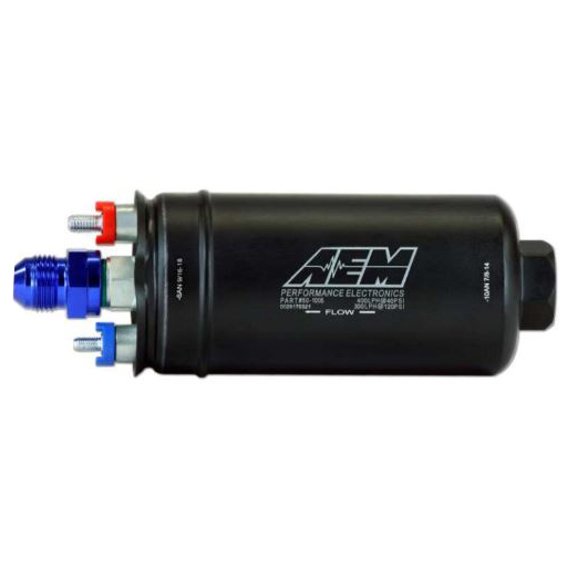پمپ بنزین اکسترنال AEM مدل 400 LPH مناسب خودروهای تقویت شده