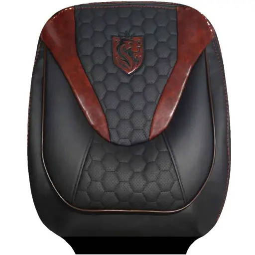 روکش صندلی پژو پارس سوشیانت چرم مدل انزو طرح چوب مشکی