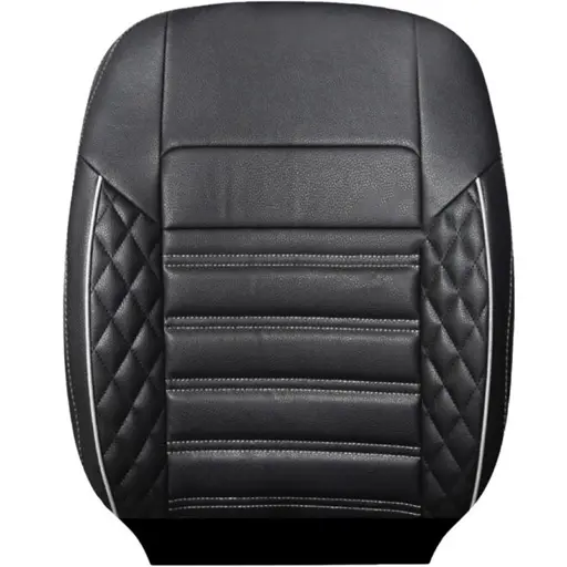 روکش صندلی پراید 151 سوشیانت چرم مدل سورنا مشکی دوخت سفید روکش صندلی پراید 151 سوشیانت چرم مدل سورنا مشکی دوخت سفید