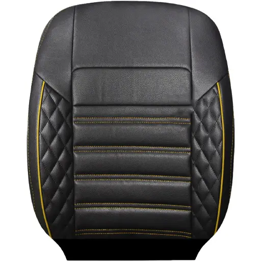 روکش صندلی پژو پارس سوشیانت چرم مدل سورنا مشکی دوخت زرد روکش صندلی پژو پارس سوشیانت چرم مدل سورنا مشکی دوخت زرد