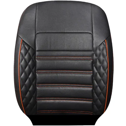 روکش صندلی تیبا 2 سوشیانت چرم مدل سورنا مشکی دوخت نارنجی روکش صندلی تیبا 2 سوشیانت چرم مدل سورنا مشکی دوخت نارنجی
