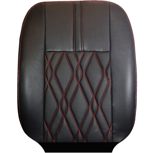 روکش صندلی کوییک سوشیانت چرم مدل بلیطی مشکی دوخت قرمز