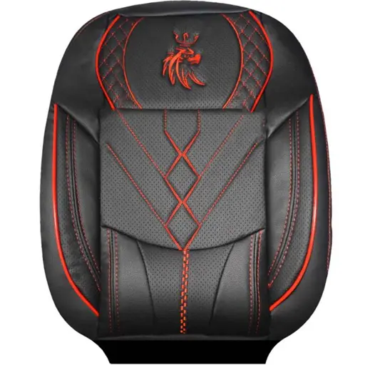 روکش صندلی پژو206 سوشیانت چرم مدل VIP مشکی دوخت قرمز 3 تیکه روکش صندلی پژو206 سوشیانت چرم مدل VIP مشکی دوخت قرمز 3 تیکه