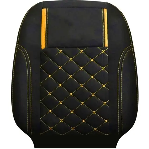 روکش صندلی پژو 206 سوشیانت جودون مدل دیسکی مشکی دوخت زرد 3 تیکه روکش صندلی پژو 206 سوشیانت جودون مدل دیسکی مشکی دوخت زرد 3 تیکه