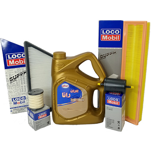 پکیج تعویض روغن پژو 206 تیپ 5 بهران با صافی بنزین (استاندارد)