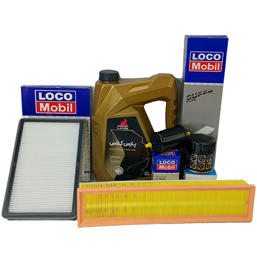 پکیج تعویض روغن پژو پارس XU7 جدید پارس با صافی بنزین (استاندارد)