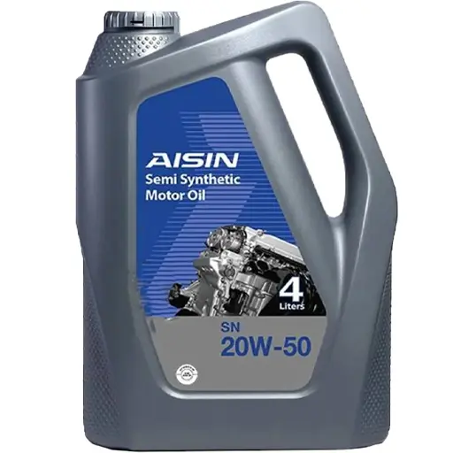 روغن موتور آیسین 20w50 sn plus تمام سینتیتیک چهار لیتری