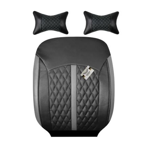 روکش صندلی کوییک سوشیانت مدل افرا چرمی به همراه پشت گردنی طوسی