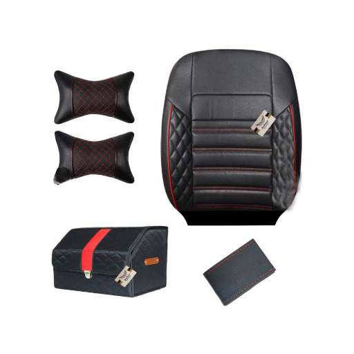 ست کامل روکش صندلی کوییک سوشیانت مدل سورنا چرمی قرمز