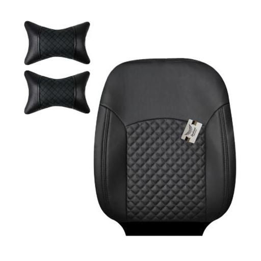 روکش صندلی کوییک سوشیانت مدل خزر چرمی به همراه پشت گردنی مشکی