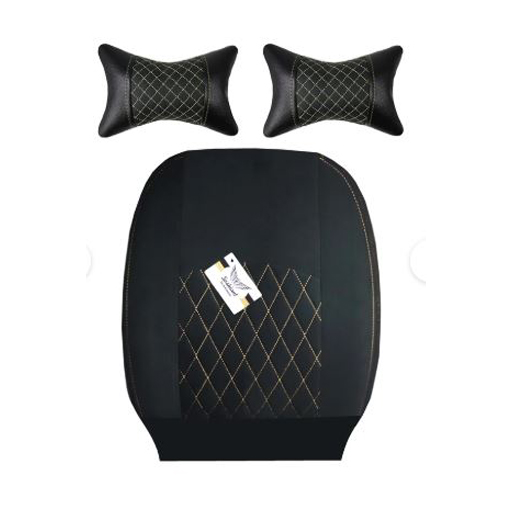 روکش صندلی کوییک سوشیانت مدل مخملی به همراه پشت گردنی کرم